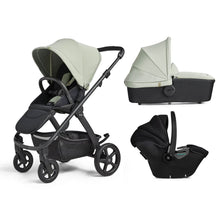 Load image into Gallery viewer, Silver Cross Tide 3-In-1 Pram + Dream I-Size Car Seat-Sage/Black