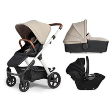 Load image into Gallery viewer, Silver Cross Tide 3-In-1 Pram + Dream I-Size Car Seat - Stone