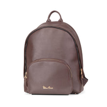 Load image into Gallery viewer, Silver Cross Vegan Leather Rucksack - Cocoa